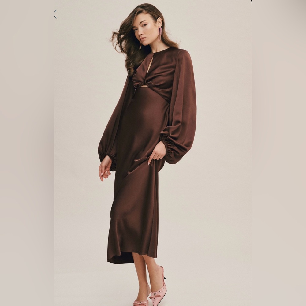 Significant Other x Anthropologie - Demi Backless Long-Sleeve Column Gown